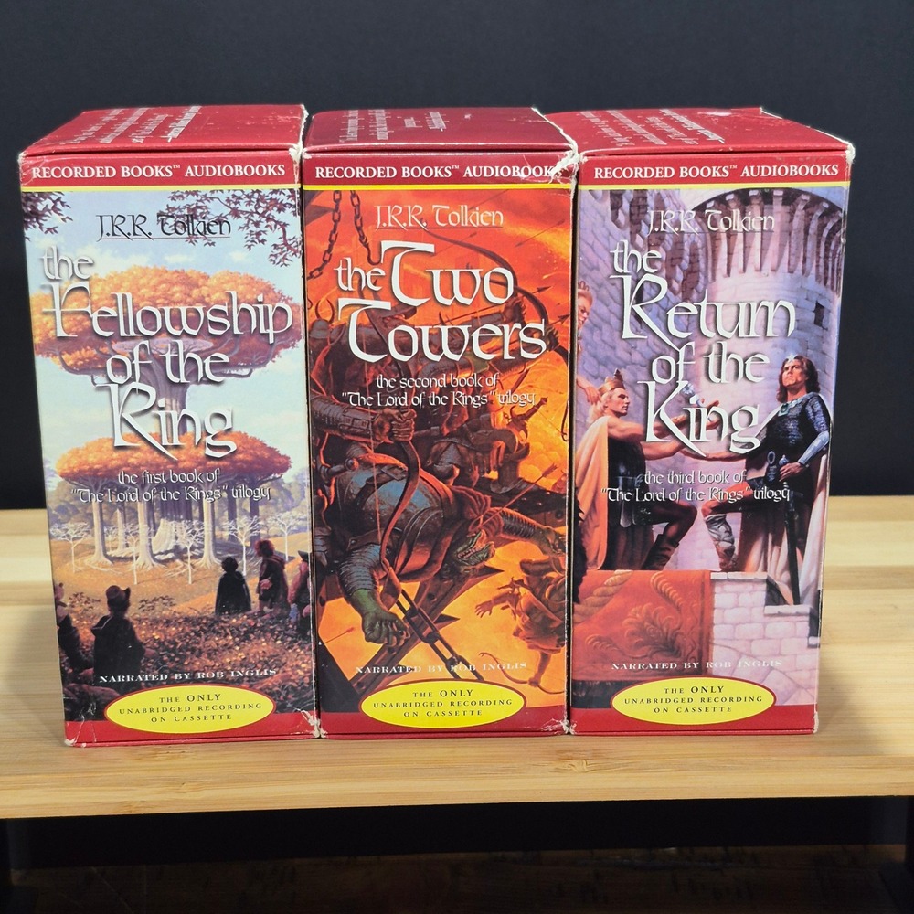 NIB Vtg Lord of the Rings Trilogy Unabridged Audiobooks on Cassette Fantasy Epic